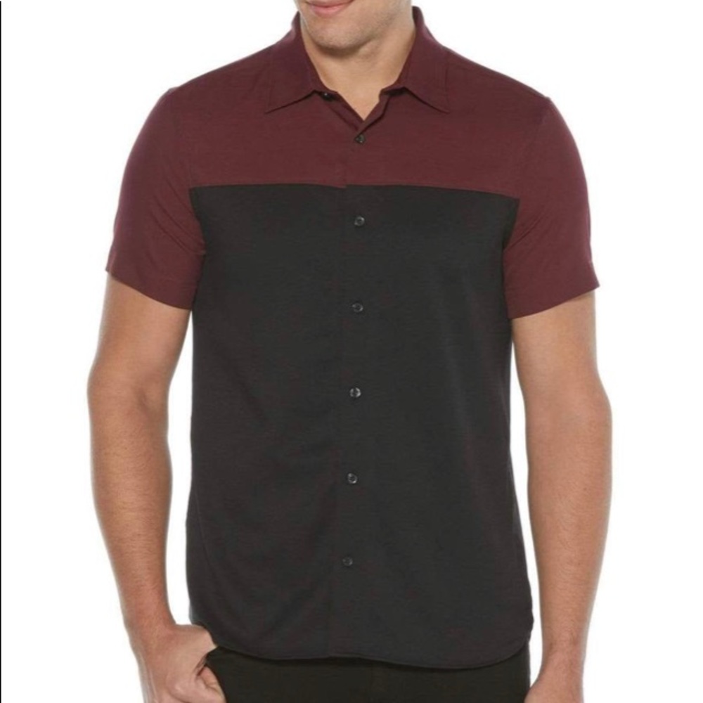 Perry Ellis travel luxe casual button down shirt